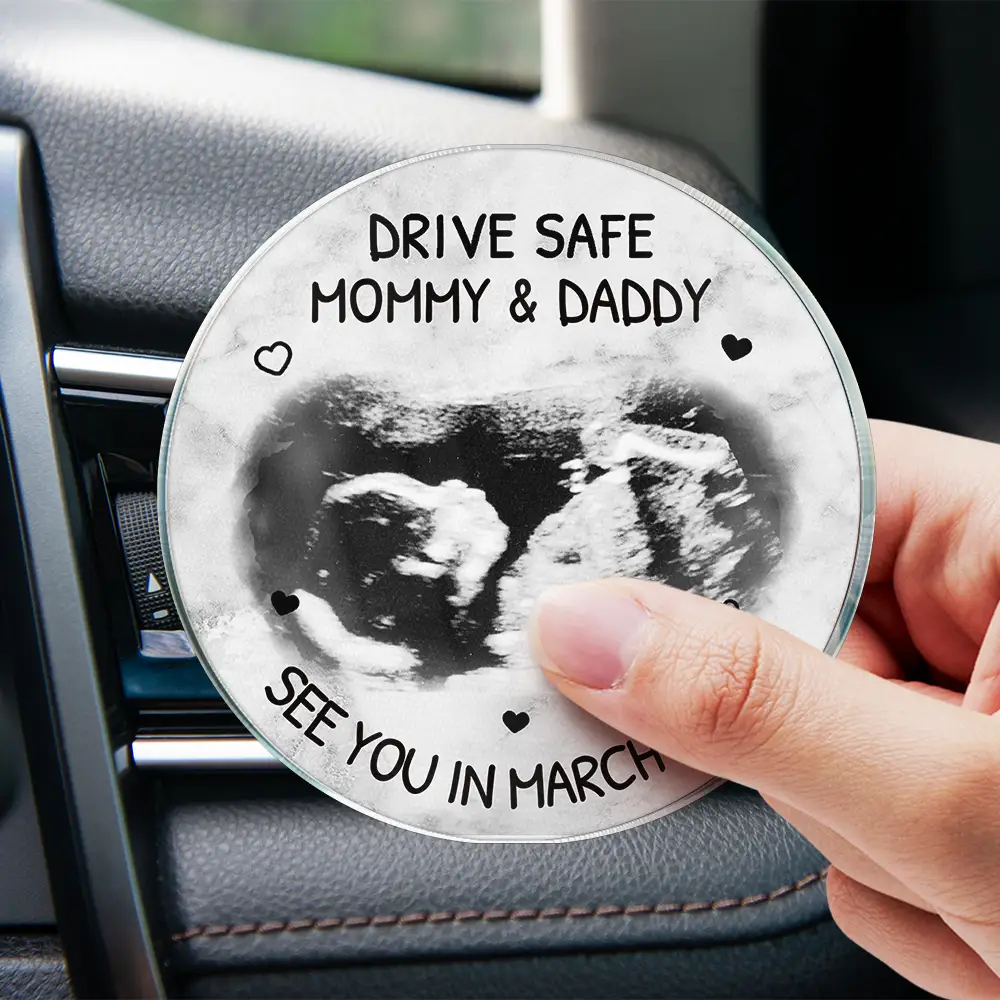 Custom Photo Expecting Parents See You In - Personalized Acrylic Car Vent Clip - Image 4