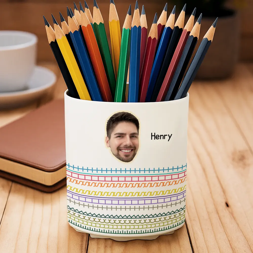 Custom Photo F This Hidden - Personalized Rotating Pen Holder - Image 3