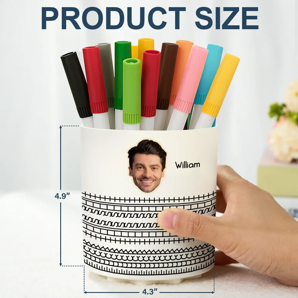 Custom Photo F This Hidden - Personalized Rotating Pen Holder - Image 6