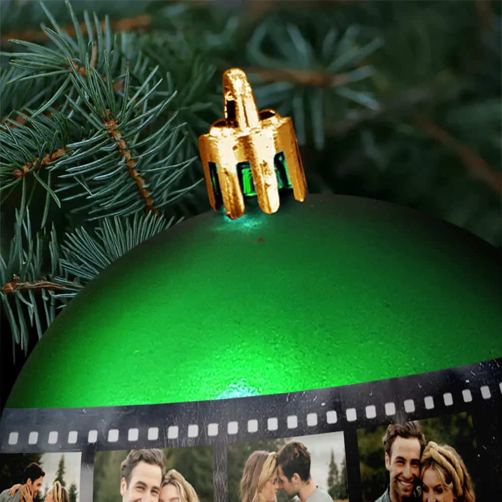 Custom Photo Family Adventure Trip Film Roll - Personalized Ball Ornament - Image 5