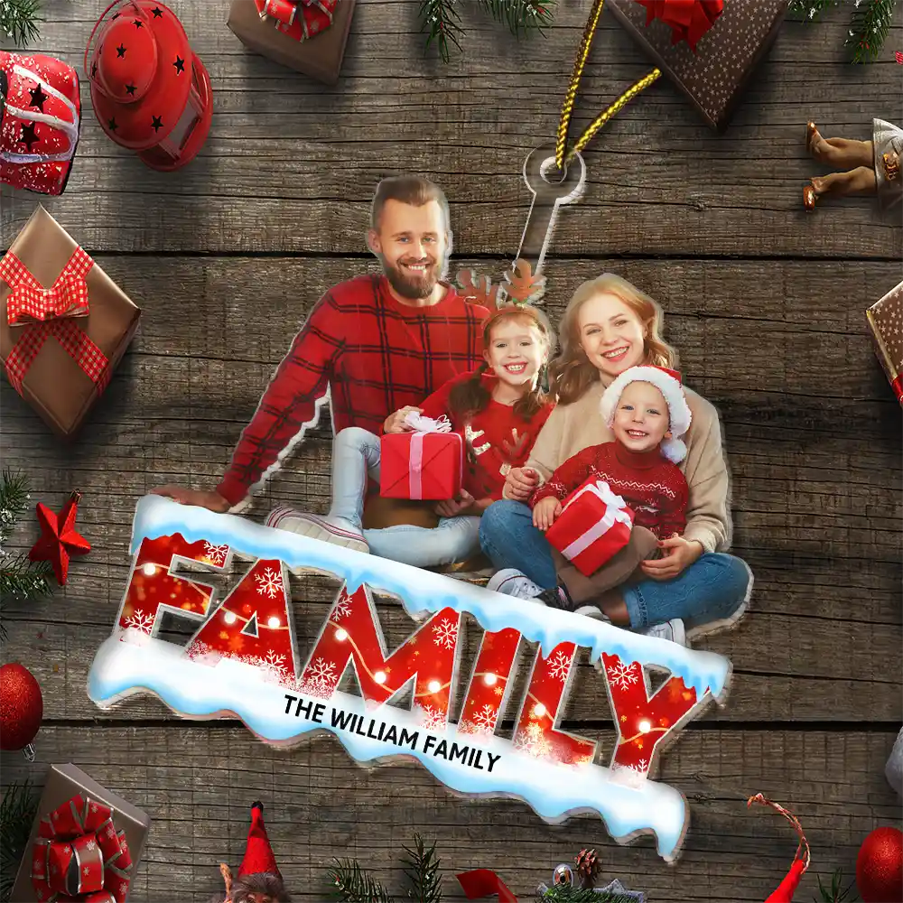 Custom Photo Family Besties Siblings Coworkers - Personalized Cutout Acrylic Ornament - Image 7