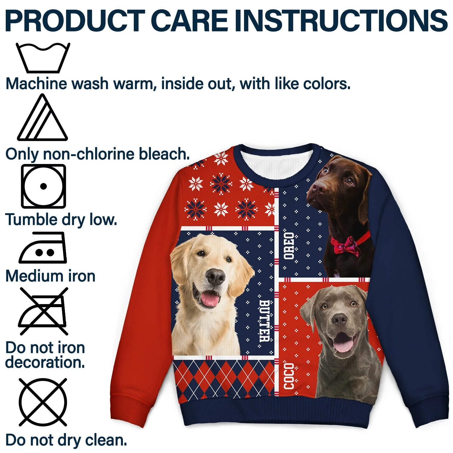 Custom Photo Family Dog Cat - Christmas Gift For Pet Lovers, Men, Women - Personalized Unisex Ugly Sweater - Image 8