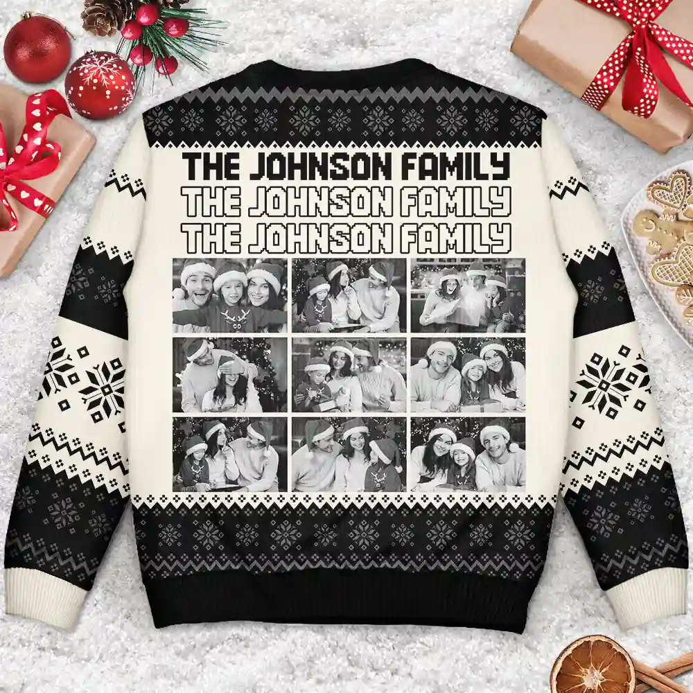 Custom Photo Family Gathering Festive Vibe - Personalized Unisex Ugly Sweater - Image 2