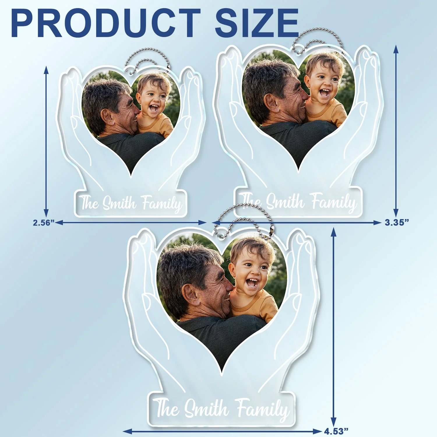 Custom Photo Family - Gift For Mom, Dad, Couples, Sibling, Dog Lovers, Cat Lovers - Personalized Acrylic Car Hanger - Image 4