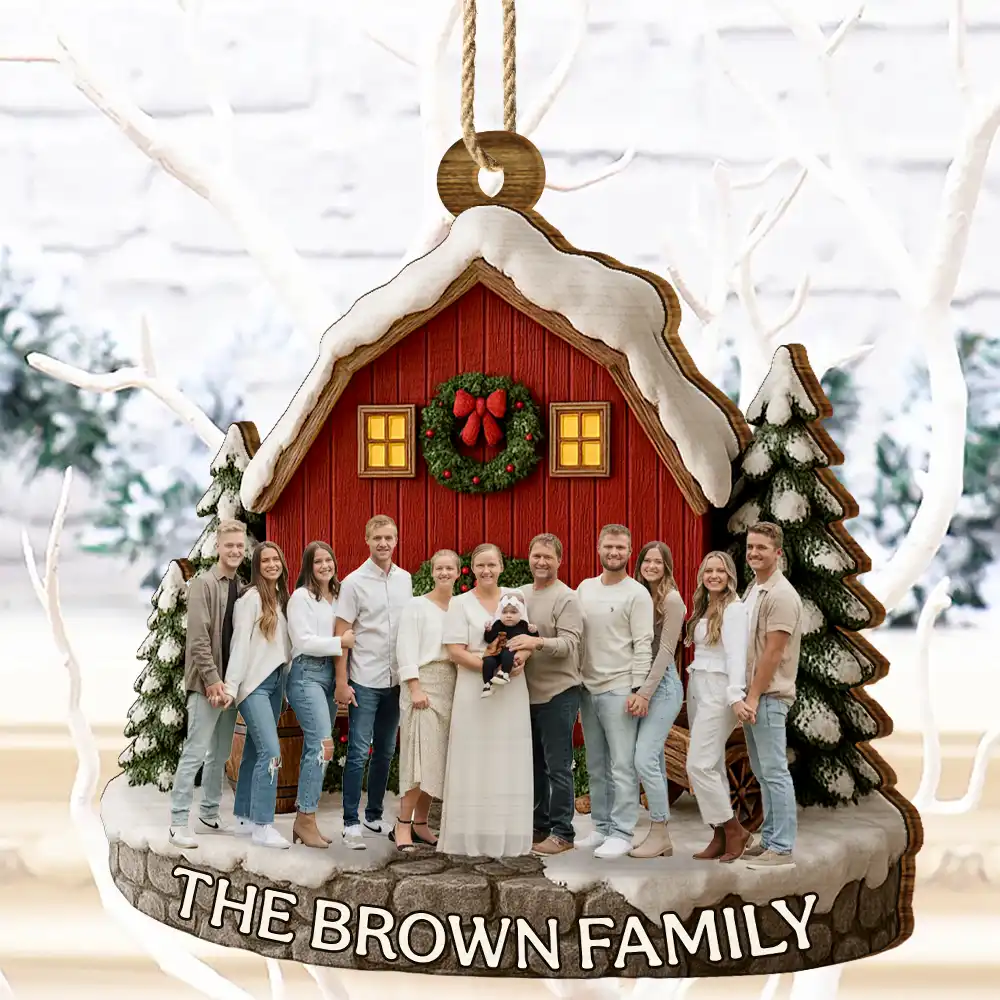 Custom Photo Family Home Sweet Home - Personalized Custom Shaped Wooden Ornament - Image 6