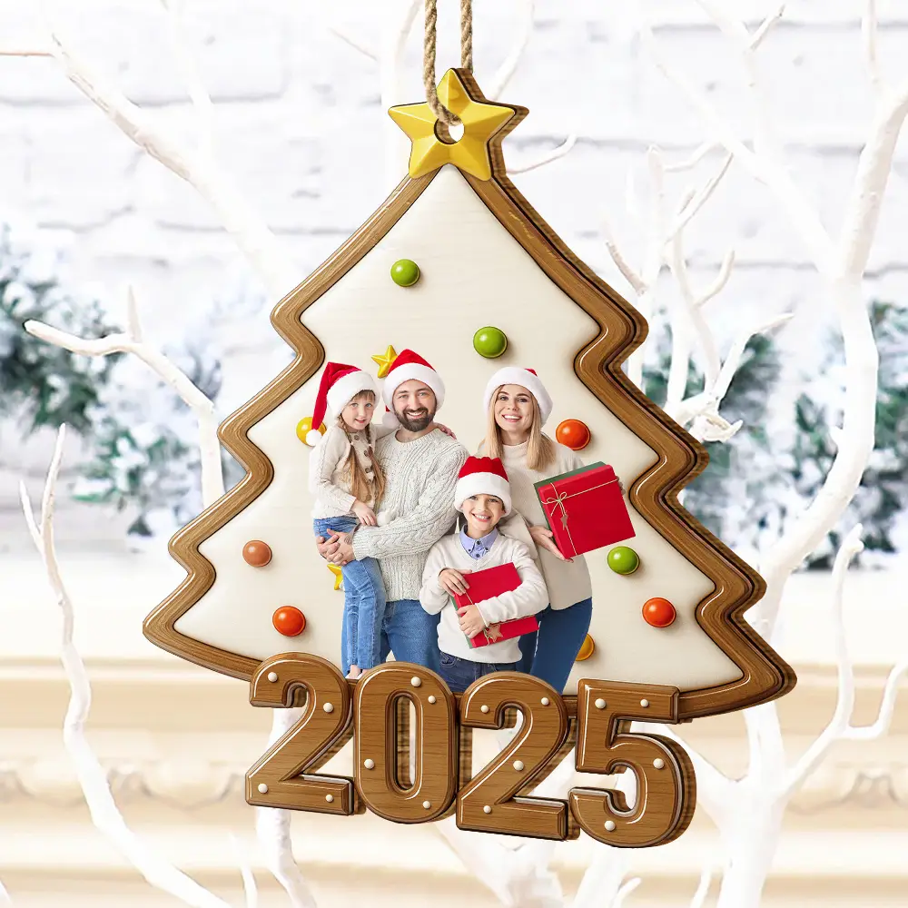 Custom Photo Family Keepsake - Personalized Custom Shaped Wooden Ornament - Image 6