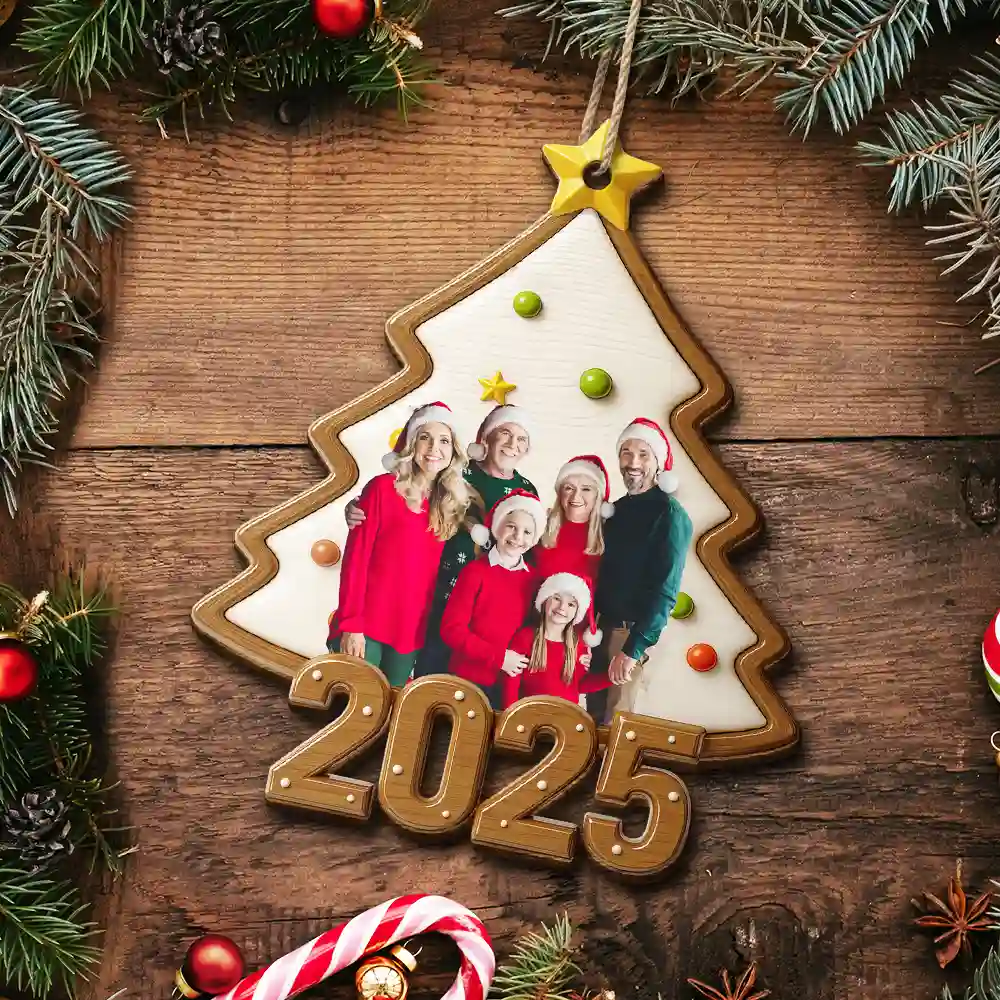 Custom Photo Family Keepsake - Personalized Custom Shaped Wooden Ornament - Image 7