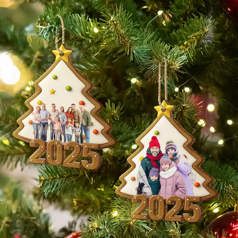 Custom Photo Family Keepsake - Personalized Custom Shaped Wooden Ornament - Image 8