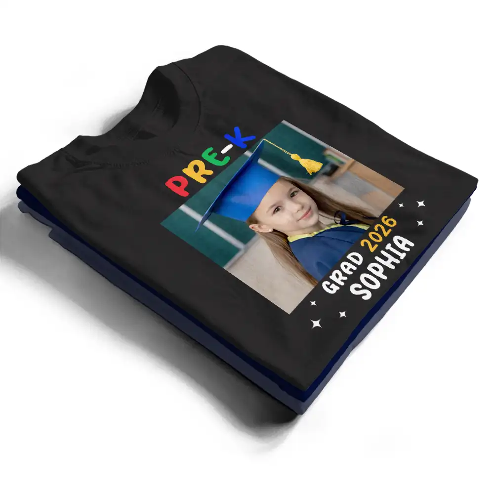 Custom Photo Family Matching Pre-K Kindergarten Graduation - Personalized T Shirt - Image 2