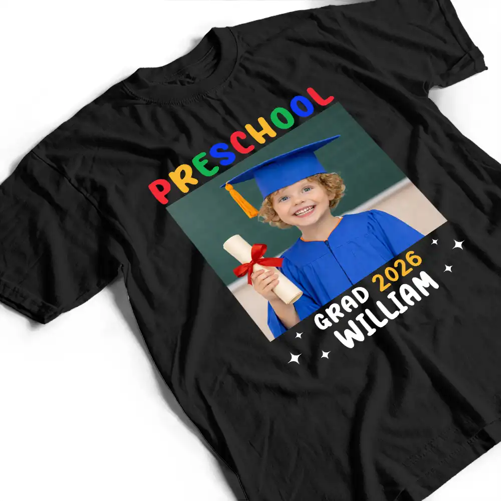 Custom Photo Family Matching Pre-K Kindergarten Graduation - Personalized T Shirt - Image 3
