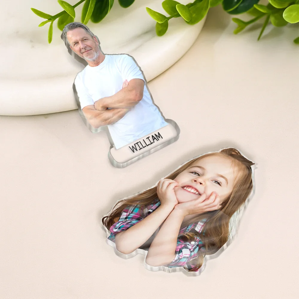 Custom Photo Family Member With Names - Personalized Acrylic Fridge Magnet - Image 4