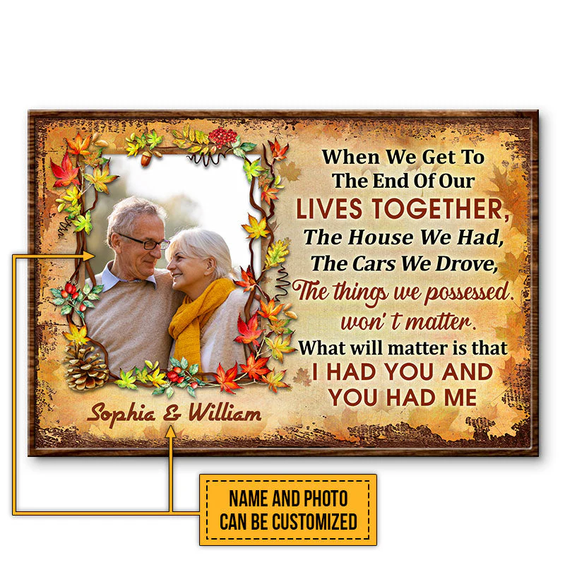 Custom Photo Family Old Couple When We Get Custom Poster, Personalized Fall Couple Wall Art, Couple Gift - Image 4
