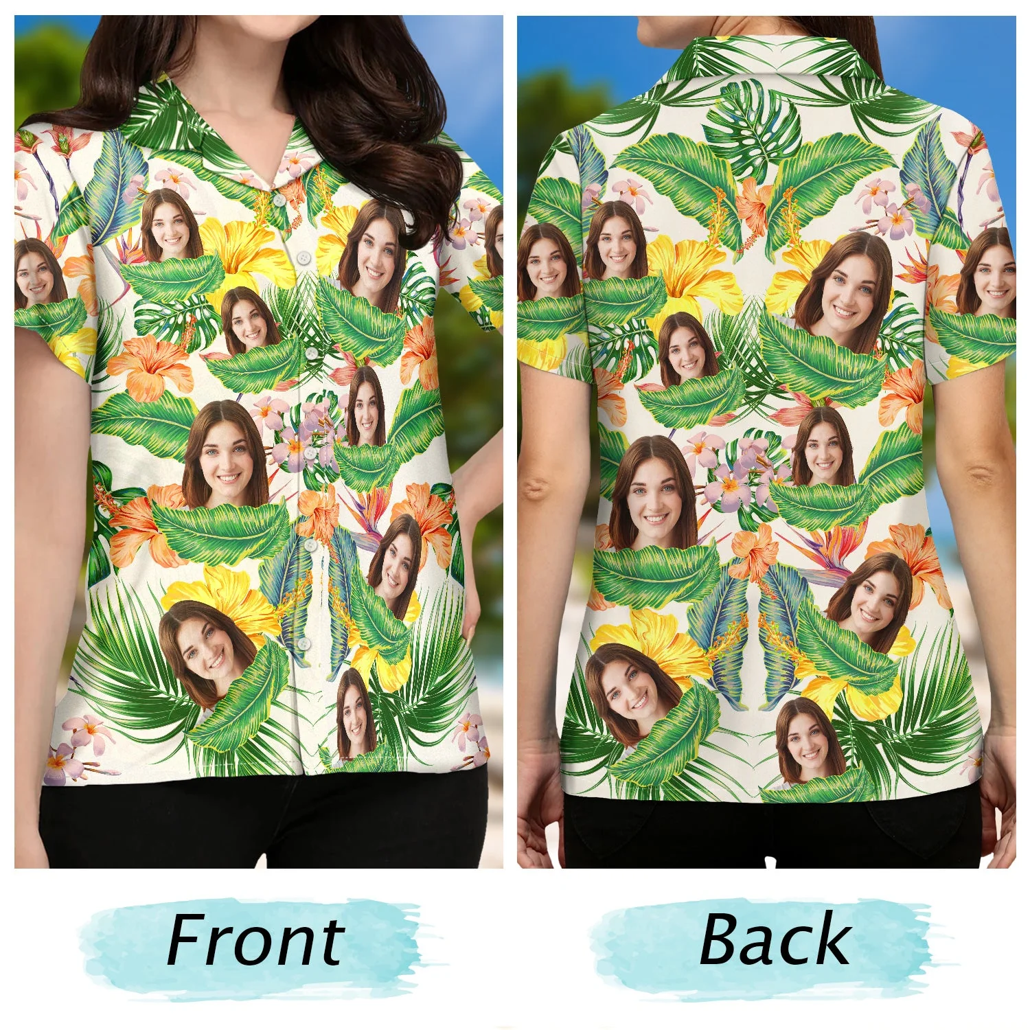 Custom Photo Family Pet Face - Gift For Yourself, Family, Hawaii Vibe - Personalized Hawaiian Shirt - Image 6
