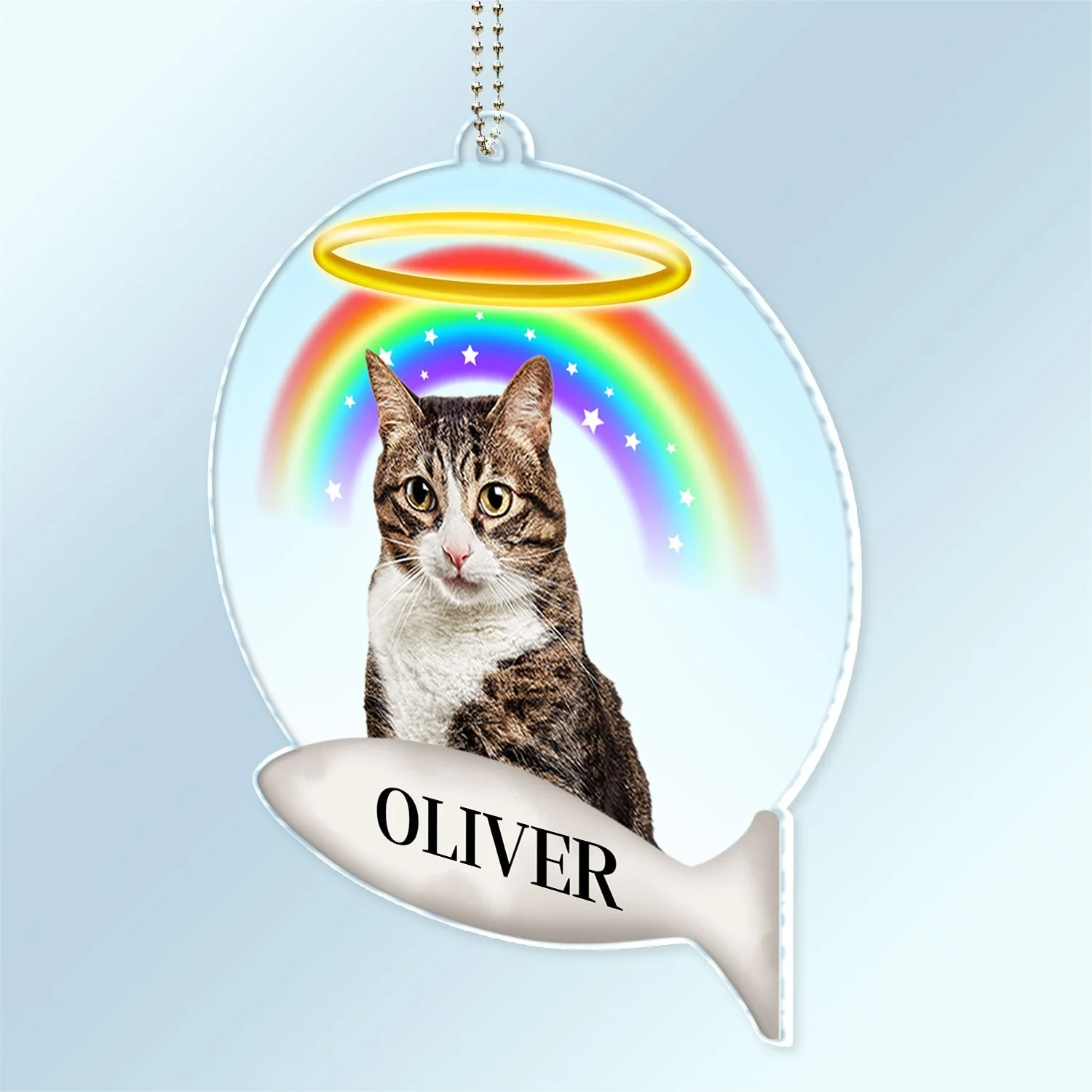 Custom Photo Family Pet Missing - Memorial Gift For Pet Lovers, Family - Personalized Acrylic Car Hanger - Image 3