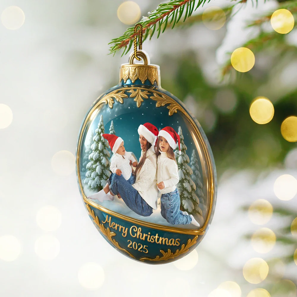 Custom Photo Family Together - Personalized Custom Shaped Acrylic Ornament - Image 3