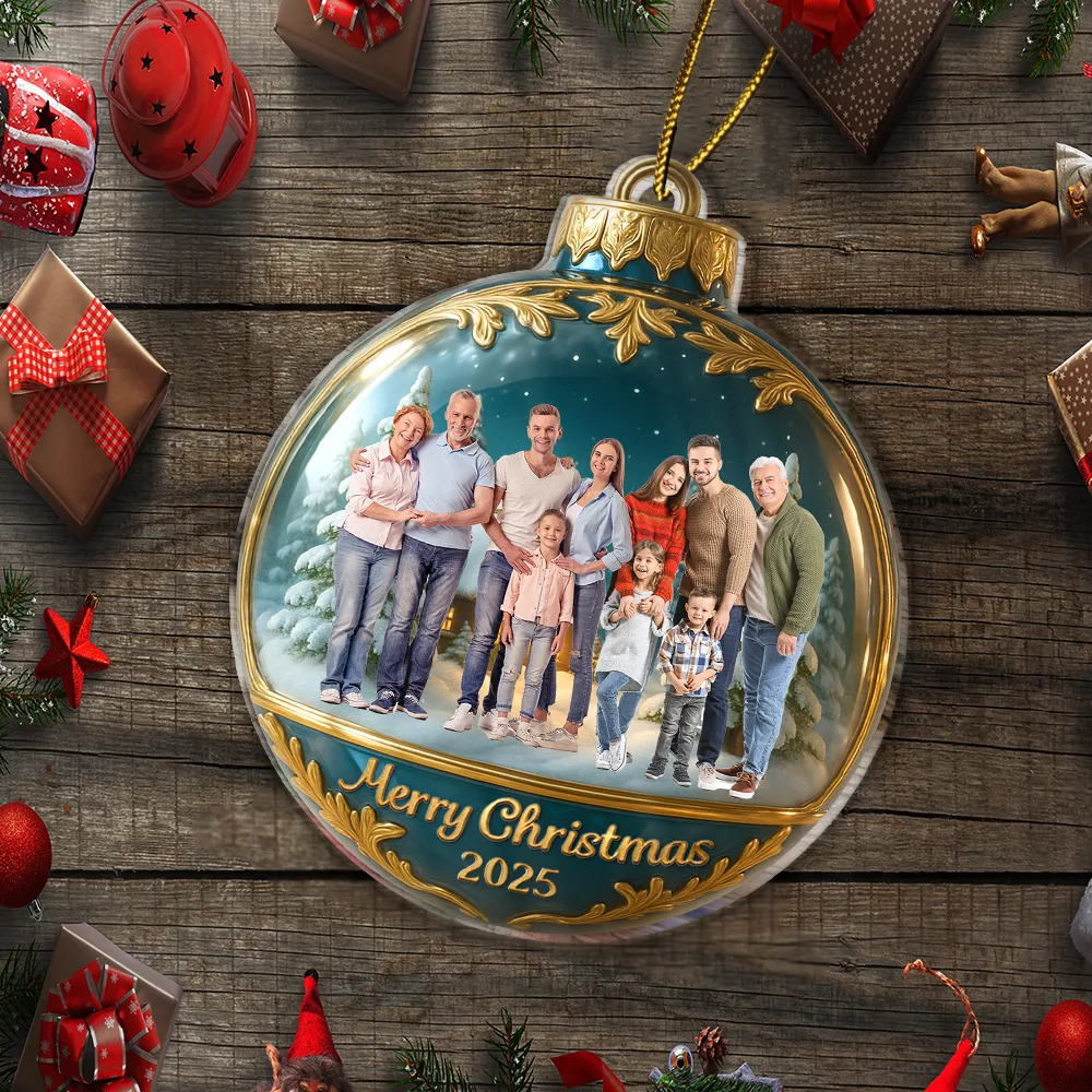 Custom Photo Family Together - Personalized Custom Shaped Acrylic Ornament - Image 6
