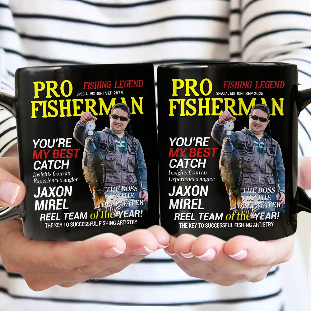 Custom Photo Fisherman Of The Year - Personalized Mug - Image 4