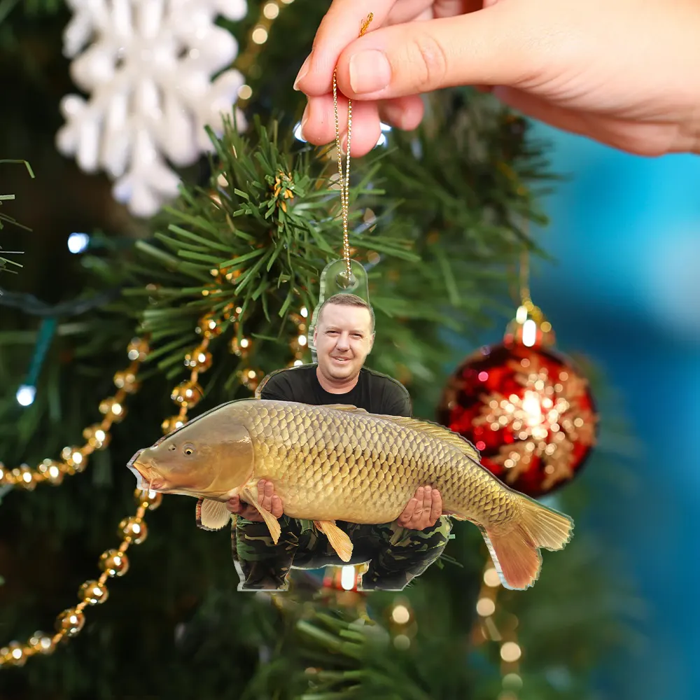 Custom Photo Fishing Lovers - Personalized Acrylic Photo Ornament - Image 5