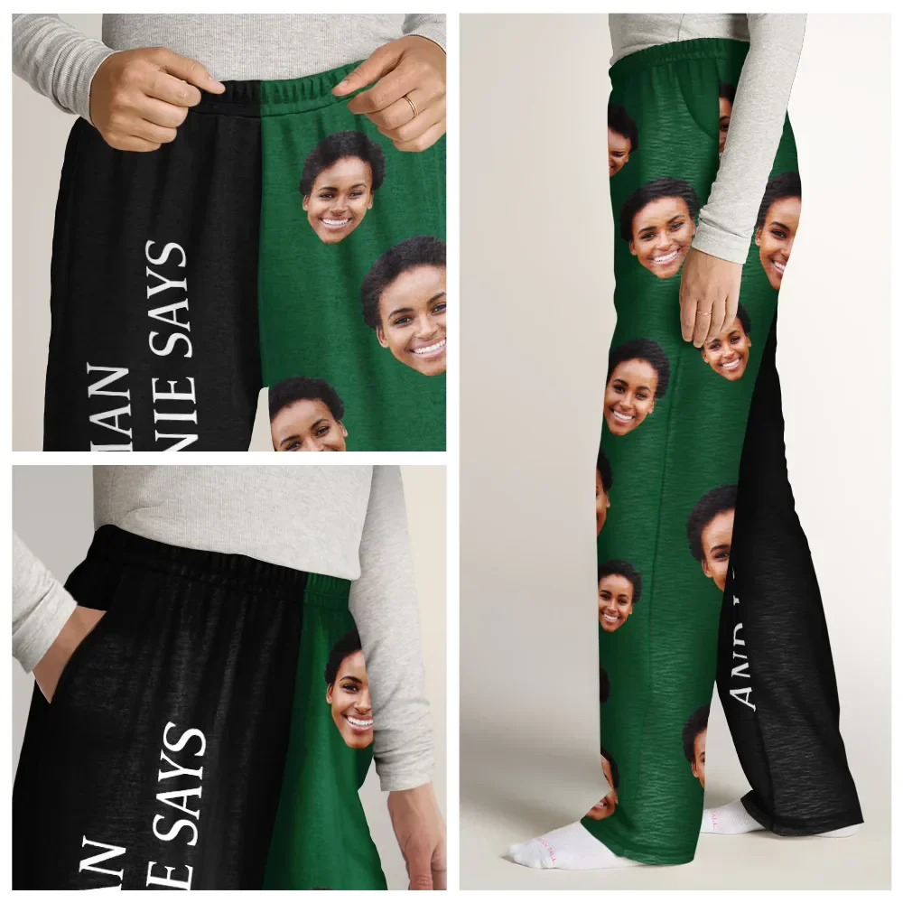 Custom Photo For Husband Grown Man Do What Wife Said - Personalized Pajama Pants - Image 8