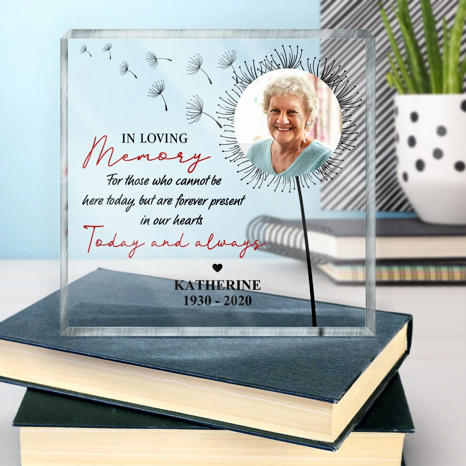 Custom Photo For Those Who Can Not Be Here - Memorial Gift For Special Days - Personalized Square Shaped Acrylic Plaque - Image 4