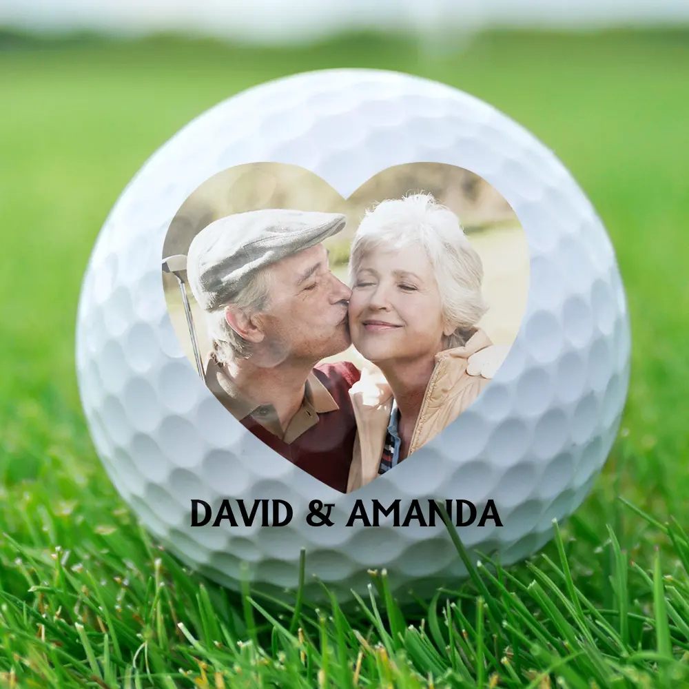 Custom Photo Fore Ever Couple - Personalized Golf Ball - Image 2