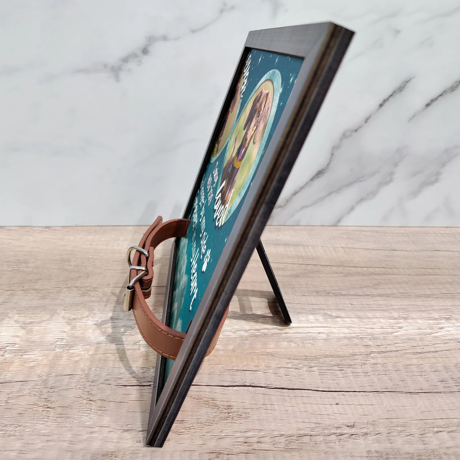 Custom Photo Forever In My Heart - Memorial, Sympathy Gift For Dog Owners, Cat Lovers - Personalized Pet Loss Sign, Collar Frame - Image 4