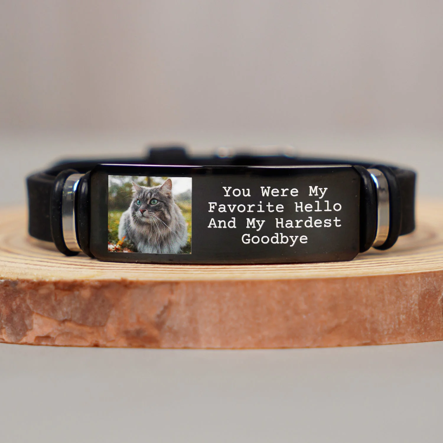 Custom Photo Forever In My Heart Pet Memorial - Personalised Engraved Bracelet - Image 3