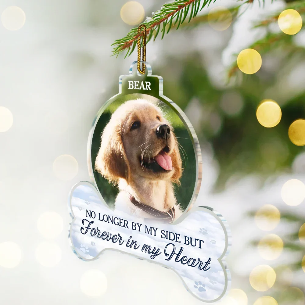 Custom Photo Forever In Our Hearts - Personalized Custom Shaped Acrylic Ornament - Image 2