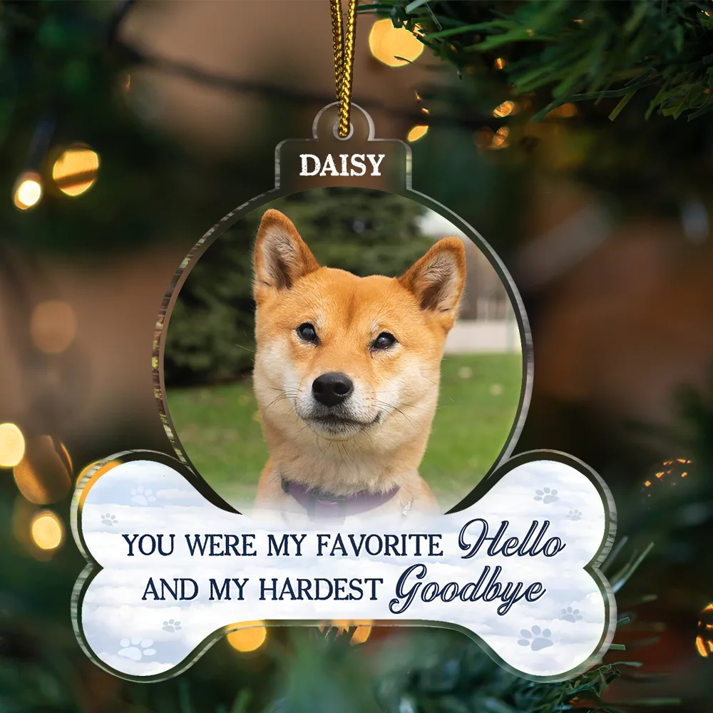 Custom Photo Forever In Our Hearts - Personalized Custom Shaped Acrylic Ornament - Image 3