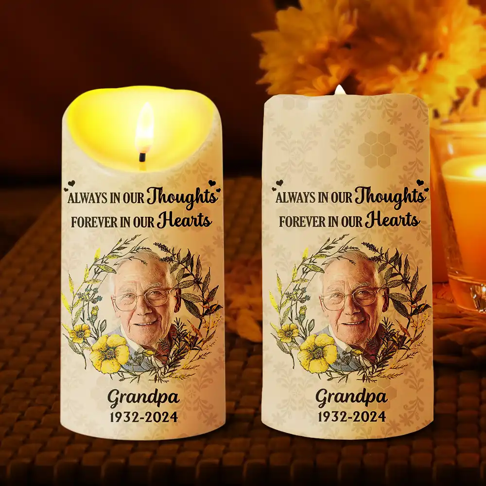Custom Photo Forever In Our Hearts - Personalized Flameless LED Candle - Image 3
