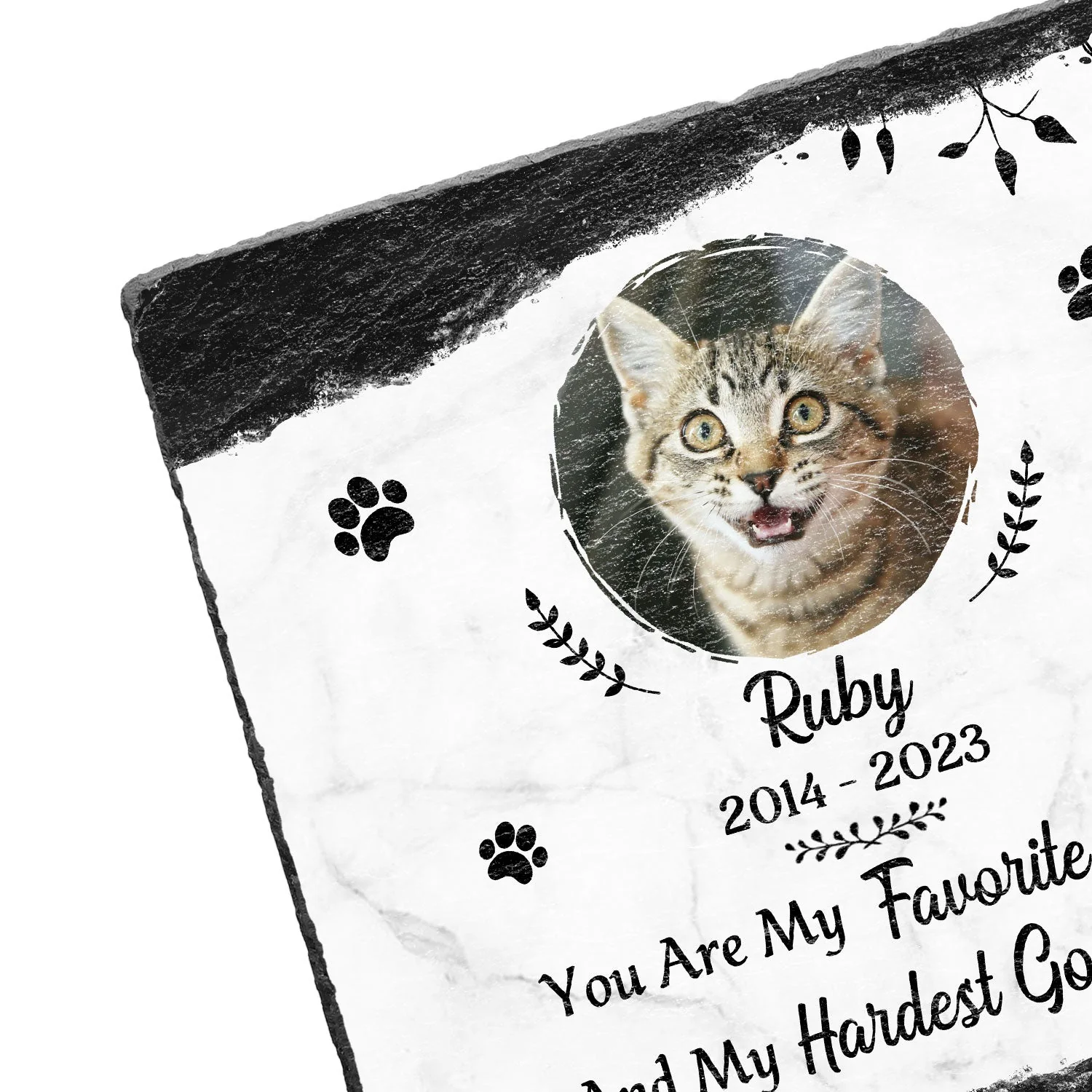 Custom Photo Forever In Our Heats - Pet Memorial Gift - Personalized Rectangle Memorial Garden Stone - Image 2