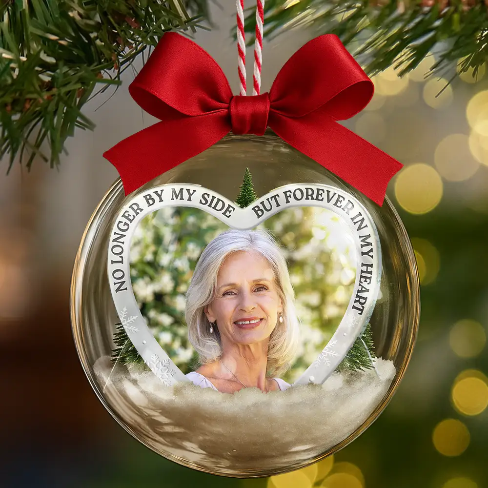 Custom Photo Forever Loved Memorial Dog Cat Family - Personalized 3D Acrylic Ball Ornament - Image 6