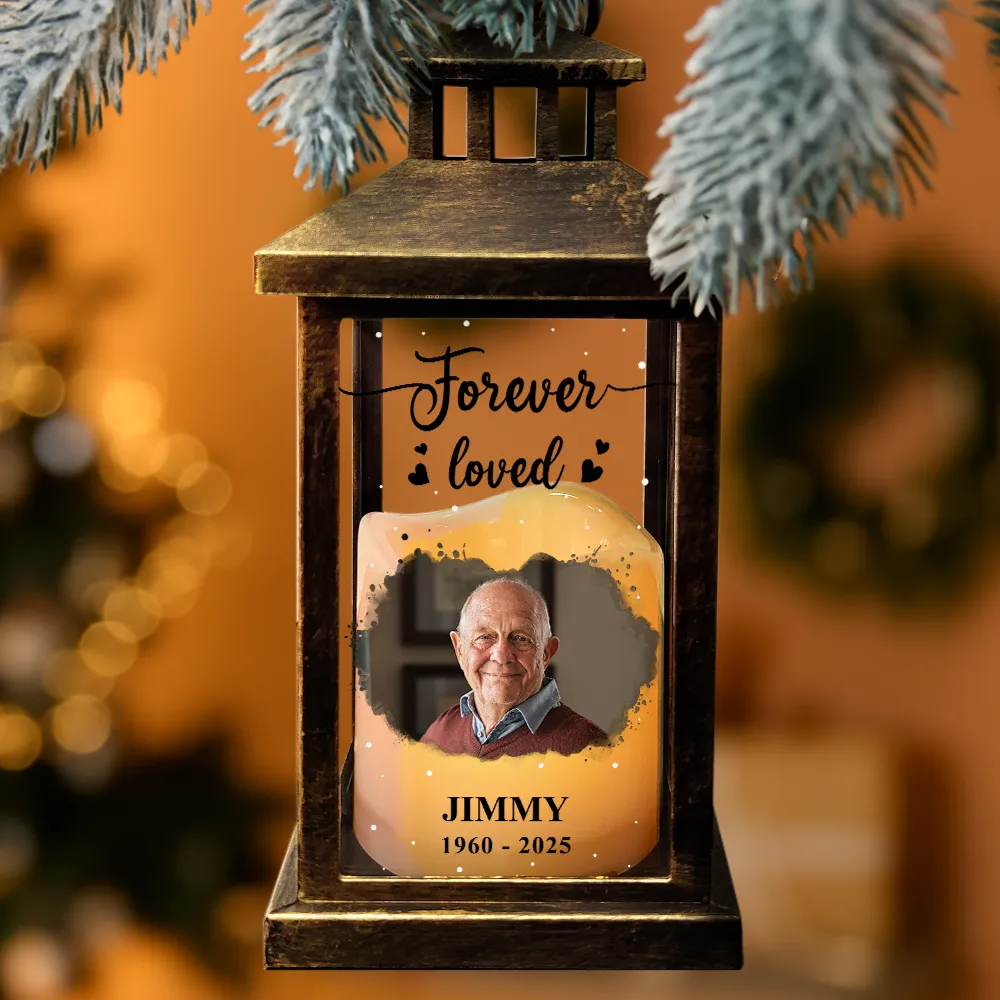 Custom Photo Forever Loved Memorial Dog Cat Family - Personalized LED Candle Lantern - Image 3