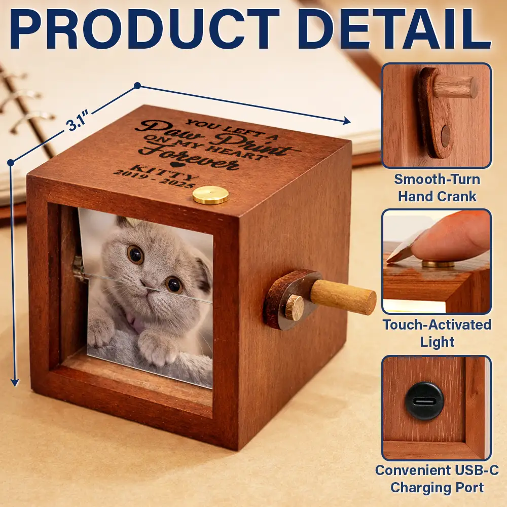 Custom Photo Forever Loved Memorial Dog Cat - Personalized Flipbook Frame Animation Machine - Image 3