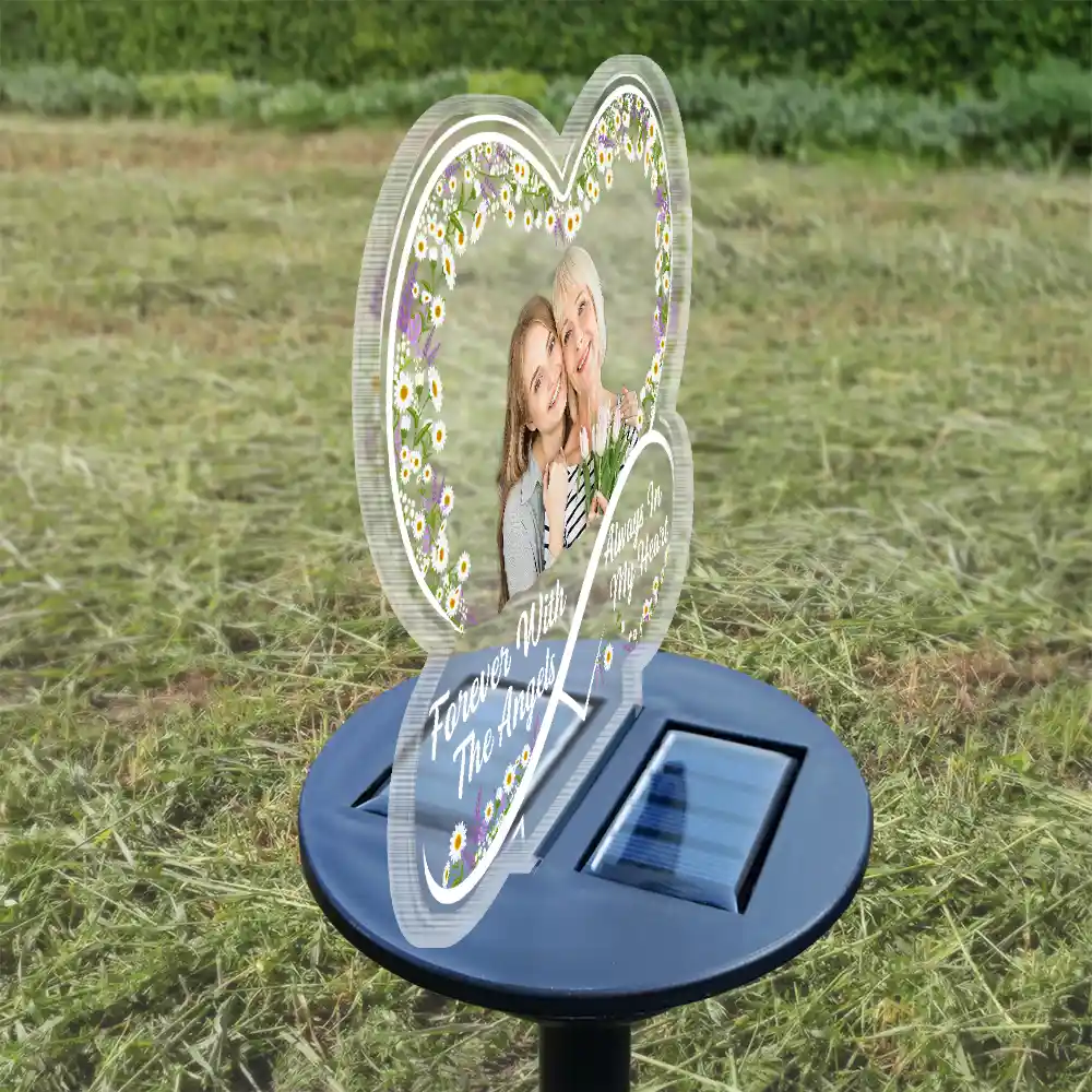 Custom Photo Forever With The Angels - Personalized Solar Light - Image 6
