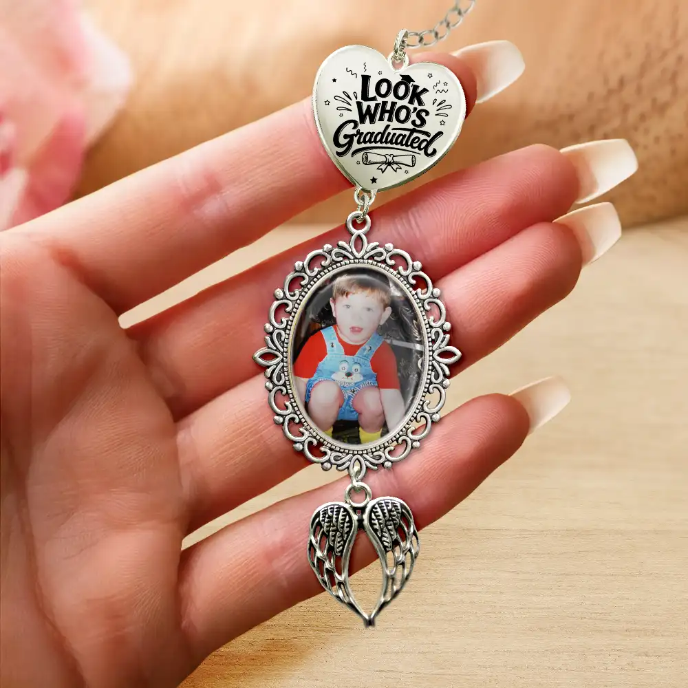 Custom Photo Funny Childhood Look Who's Graduated - Personalized Graduation Tassel Charm - Image 4