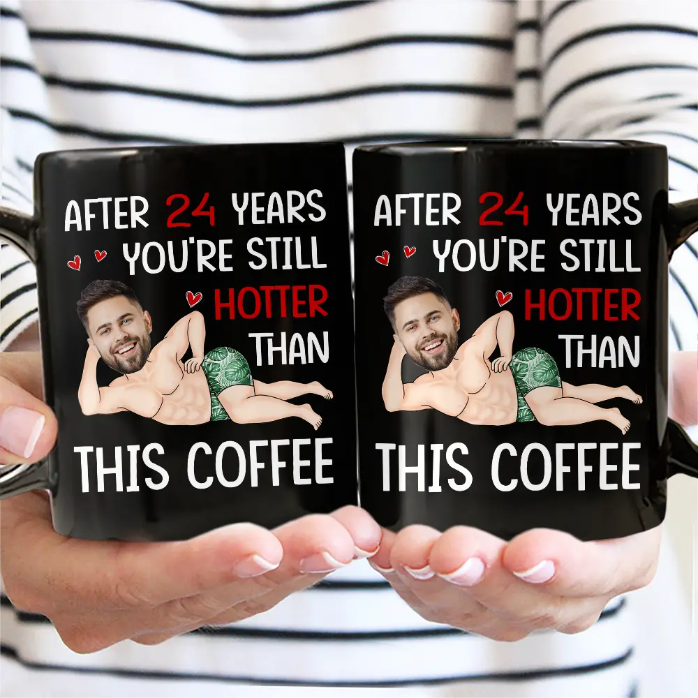 Custom Photo Funny Couple After Years Still Hotter Than This Coffee - Personalized Mug - Image 4