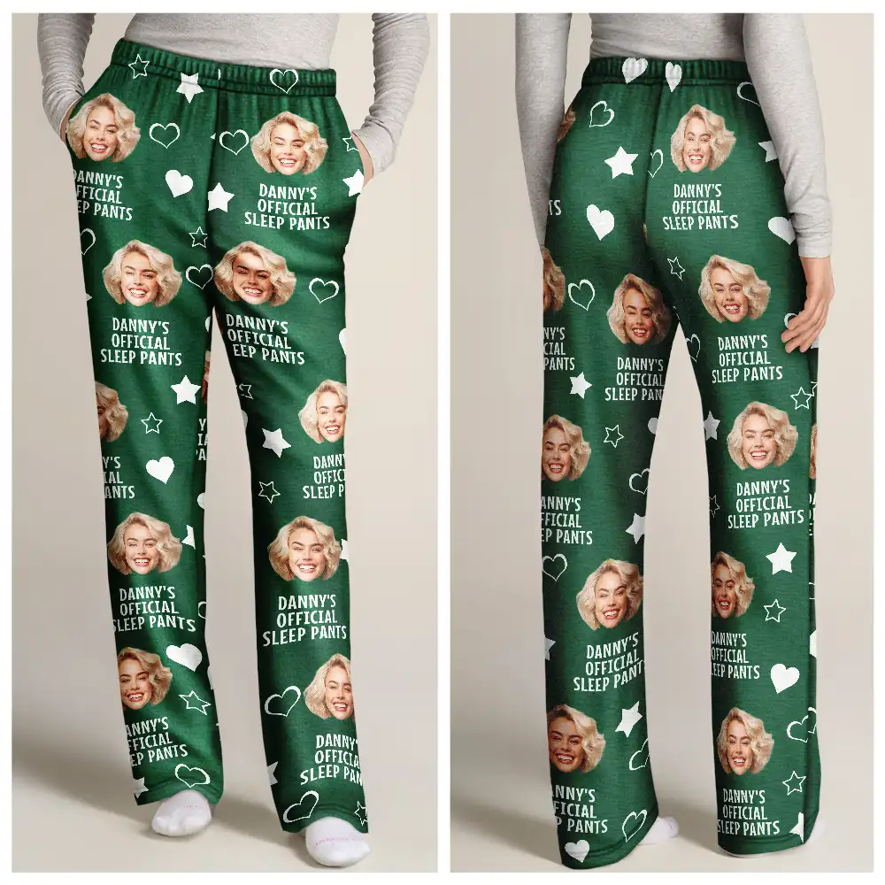 Custom Photo Funny Couple Daddy's Official Sleep Pants - Personalized Pajama Pants - Image 4