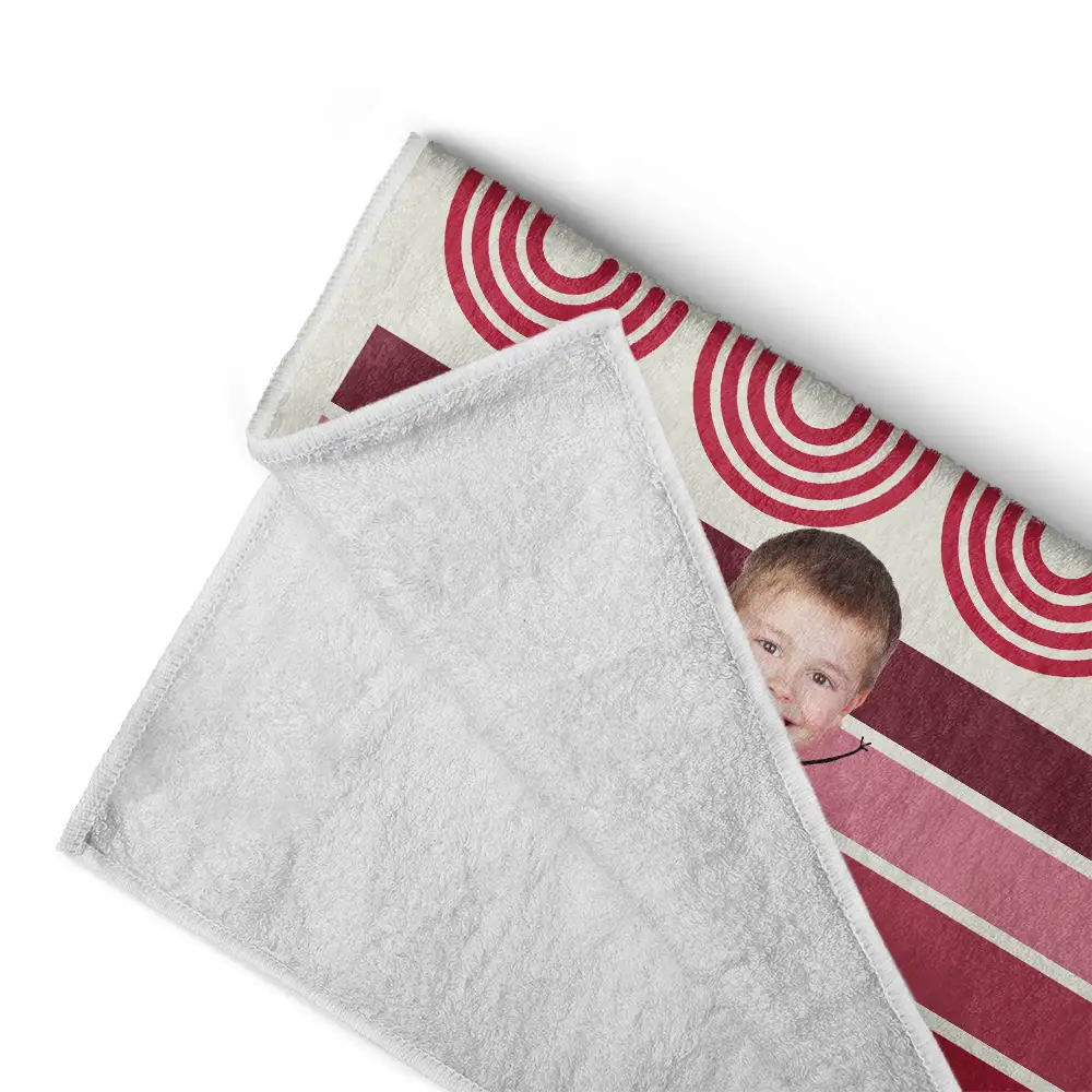 Custom Photo Funny Cousin Crew Retro Stripe - Personalized Beach Towel - Image 5
