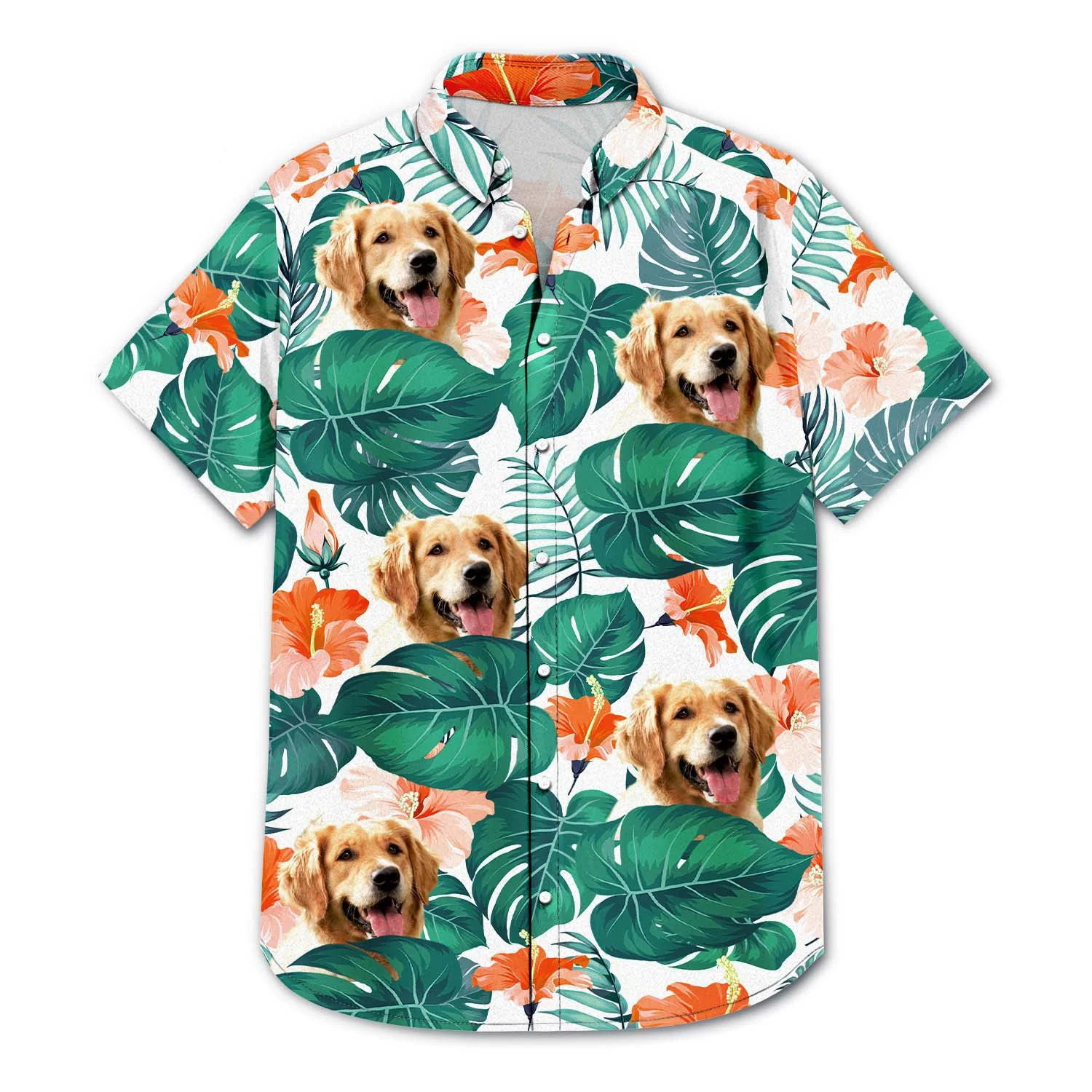 Custom Photo Funny Family Pet Face - Gift For Men, Dog And Cat Lovers - Personalized Custom Hawaiian Shirt - Image 4