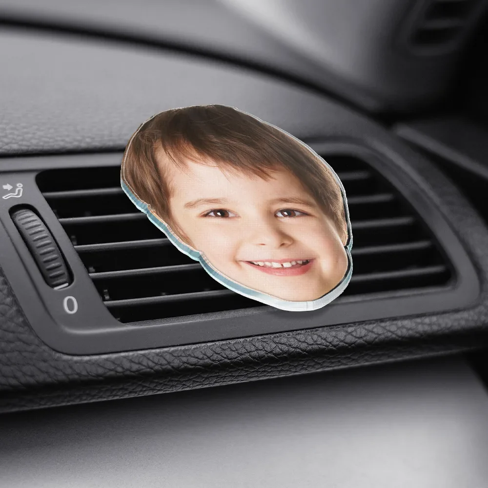 Custom Photo Funny Face Cut Kids Dogs Cats - Personalized Acrylic Car Vent Clip - Image 4