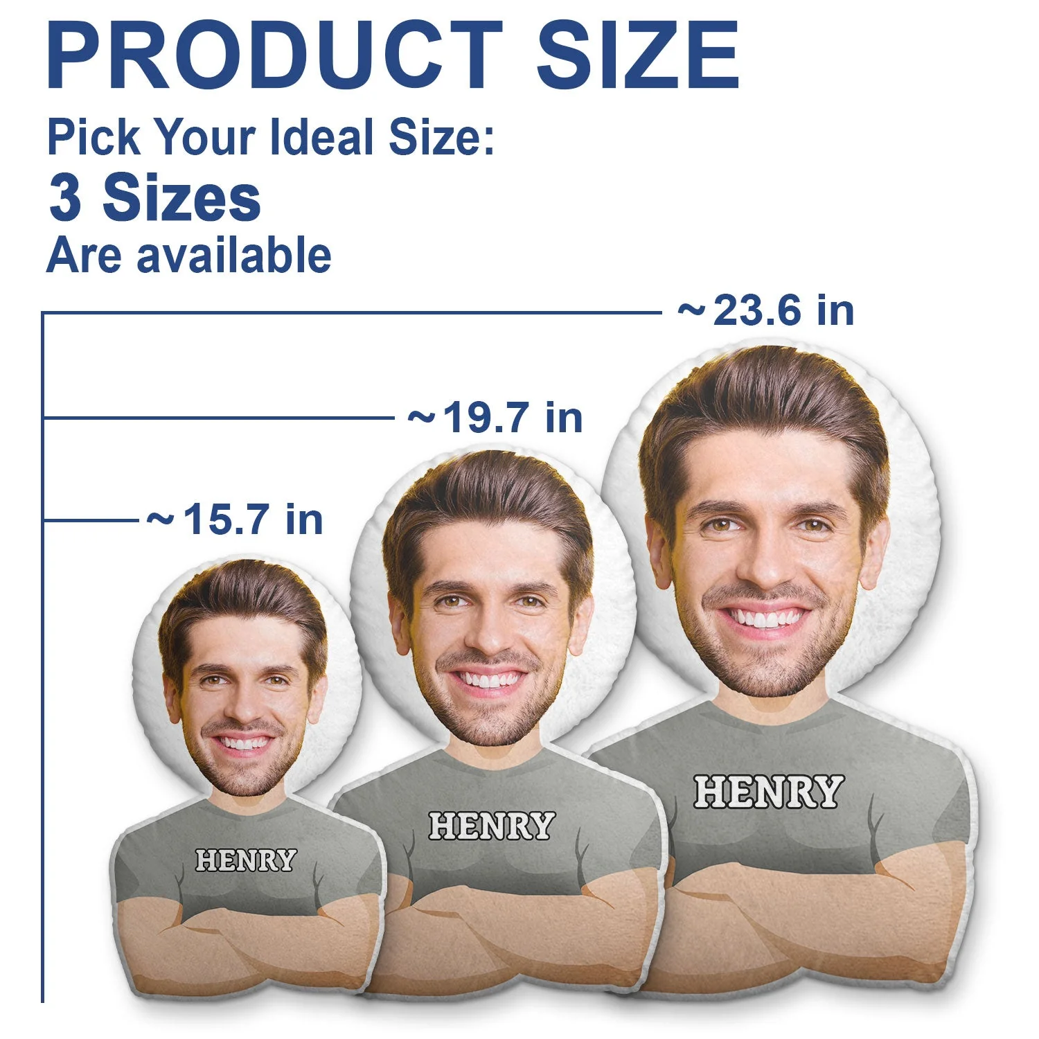 Custom Photo Funny Face Flat Art Family - Gift For Kids, Parents, Siblings - Personalized Custom Shaped Pillow - Image 6