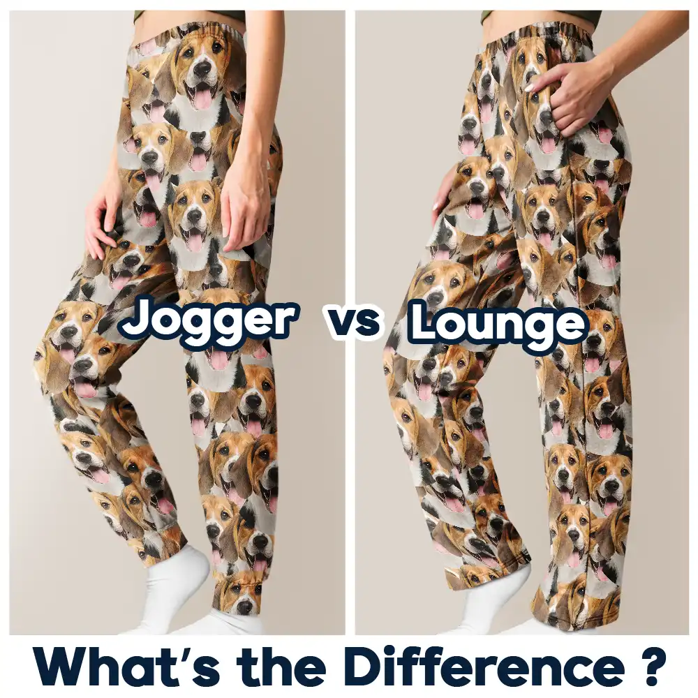 Custom Photo Funny Face Pattern Dog Cat Family - Personalized Pajama Pants - Image 7