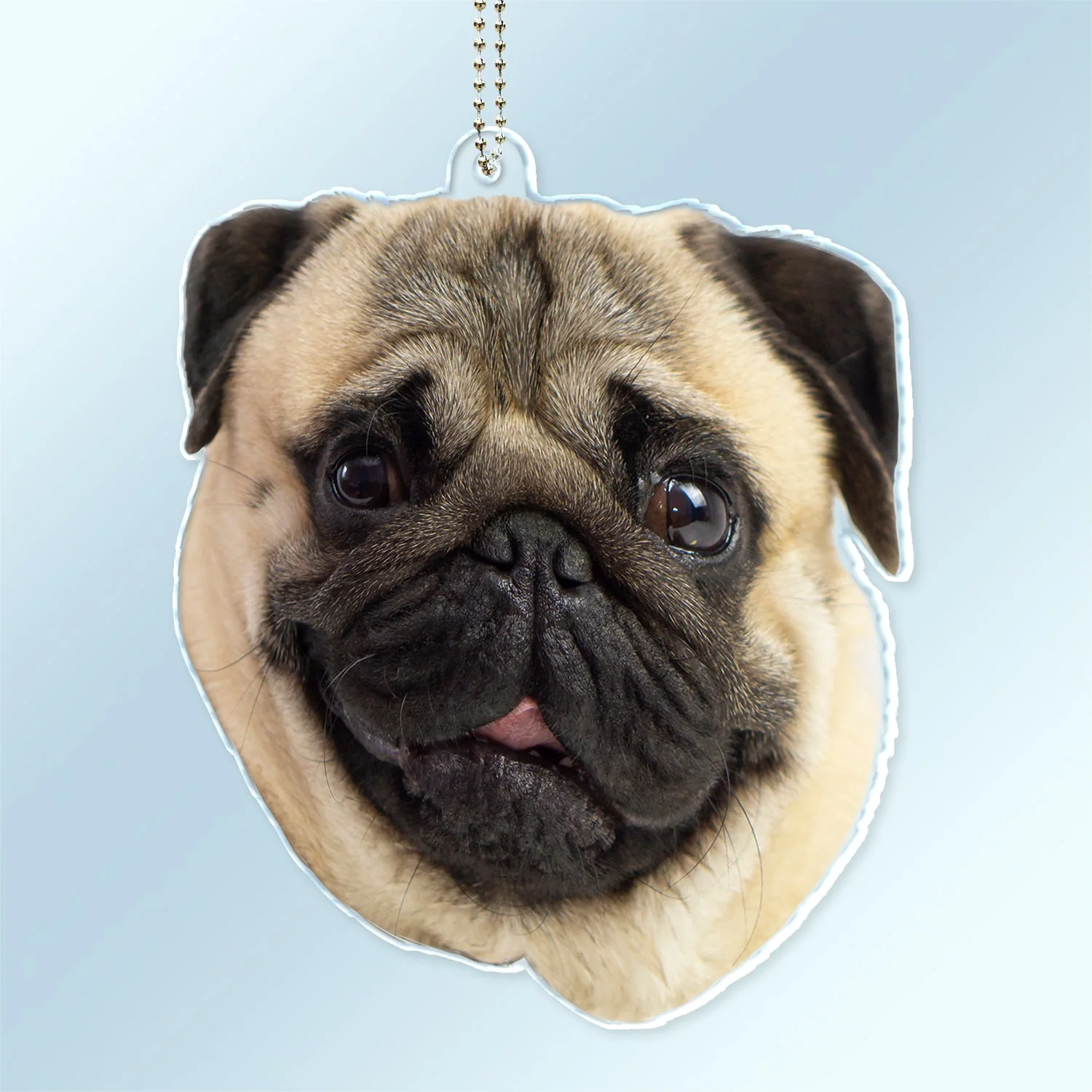 Custom Photo Funny Face Pet Kid Family - Gift For Parents, Grandparents, Pet Lovers - Personalized Acrylic Car Hanger - Image 3