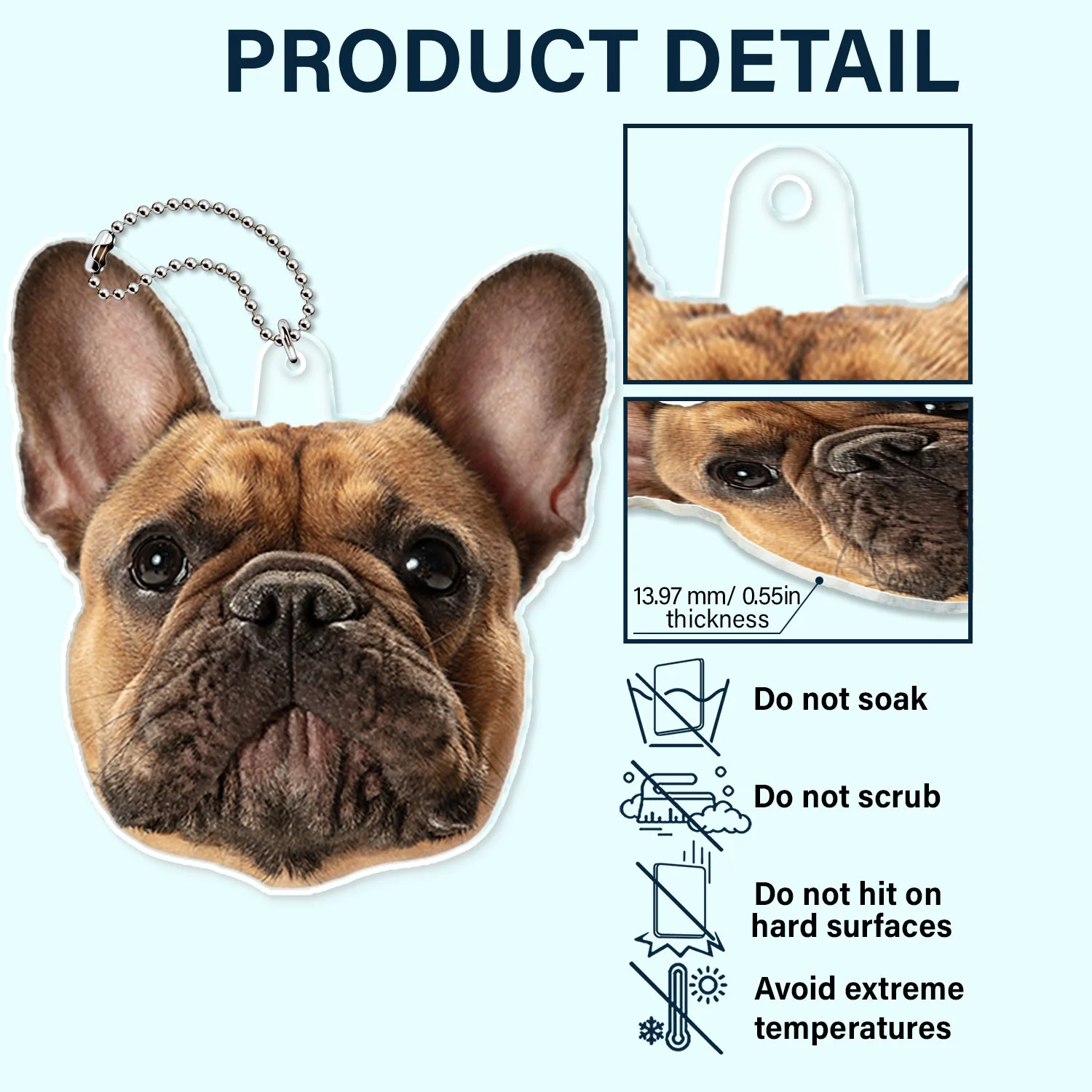 Custom Photo Funny Face Pet Kid Family - Gift For Parents, Grandparents, Pet Lovers - Personalized Acrylic Car Hanger - Image 6
