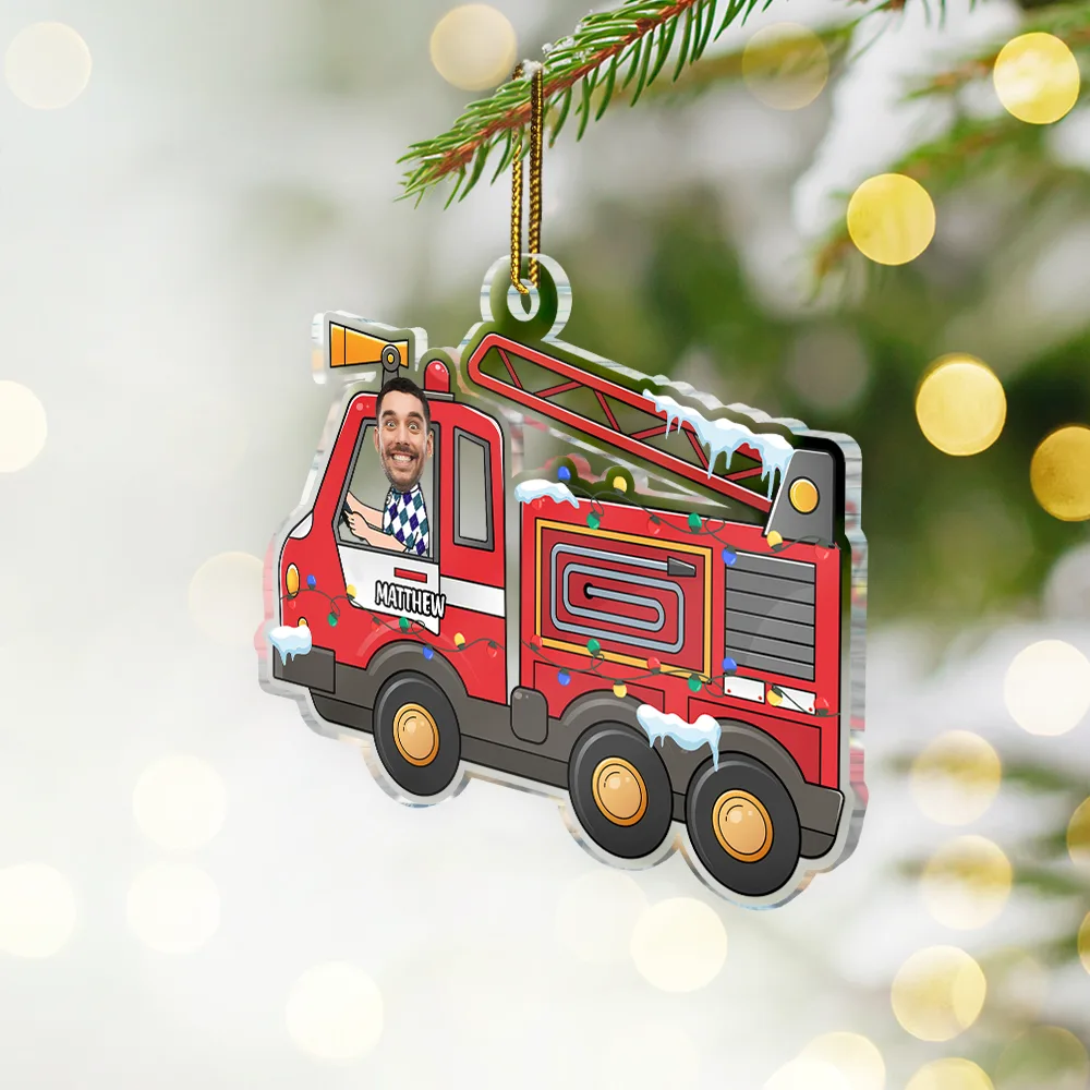 Custom Photo Funny Face Vehicle - Personalized Custom Shaped Acrylic Ornament - Image 3