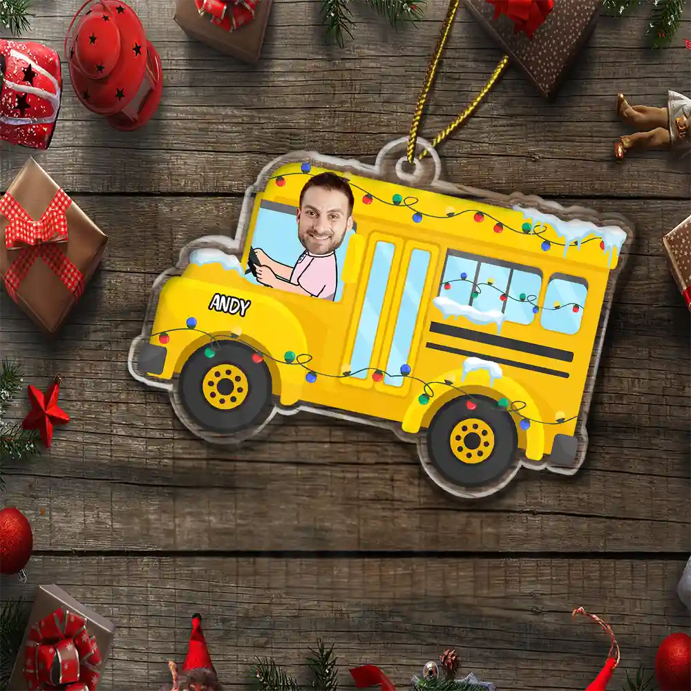 Custom Photo Funny Face Vehicle - Personalized Custom Shaped Acrylic Ornament - Image 6