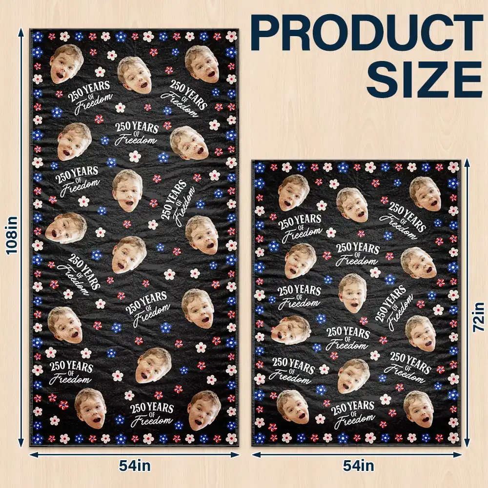 Custom Photo Funny Family Pet 250 Years Of Freedom - Personalized Tablecloth - Image 4