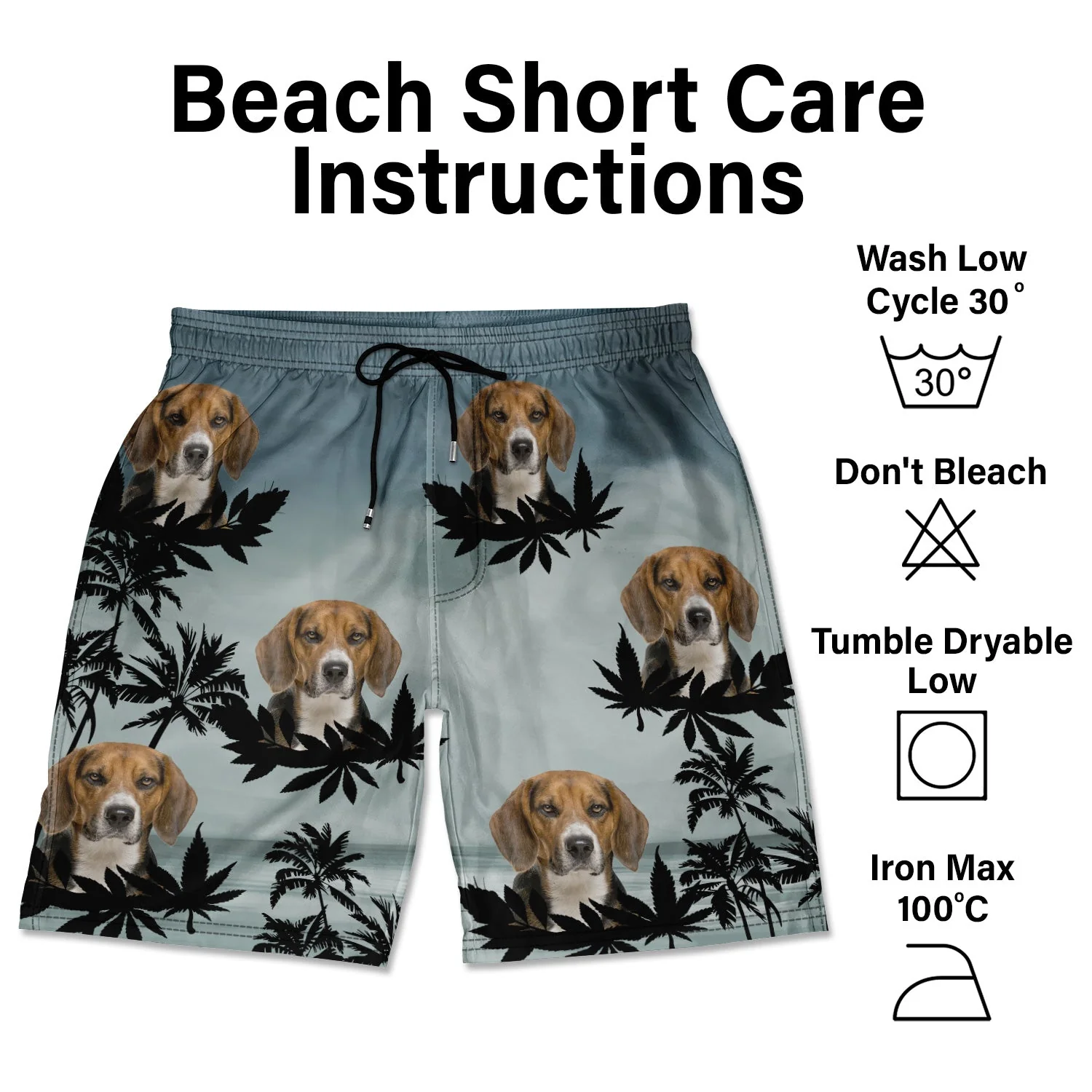 Custom Photo Funny Family Pet Face Color Sunset - Funny Gift For Pet Lovers, Dog Mom, Cat Mom, Dog Dad, Cat Dad - Personalized Unisex Beach Shorts - Image 7