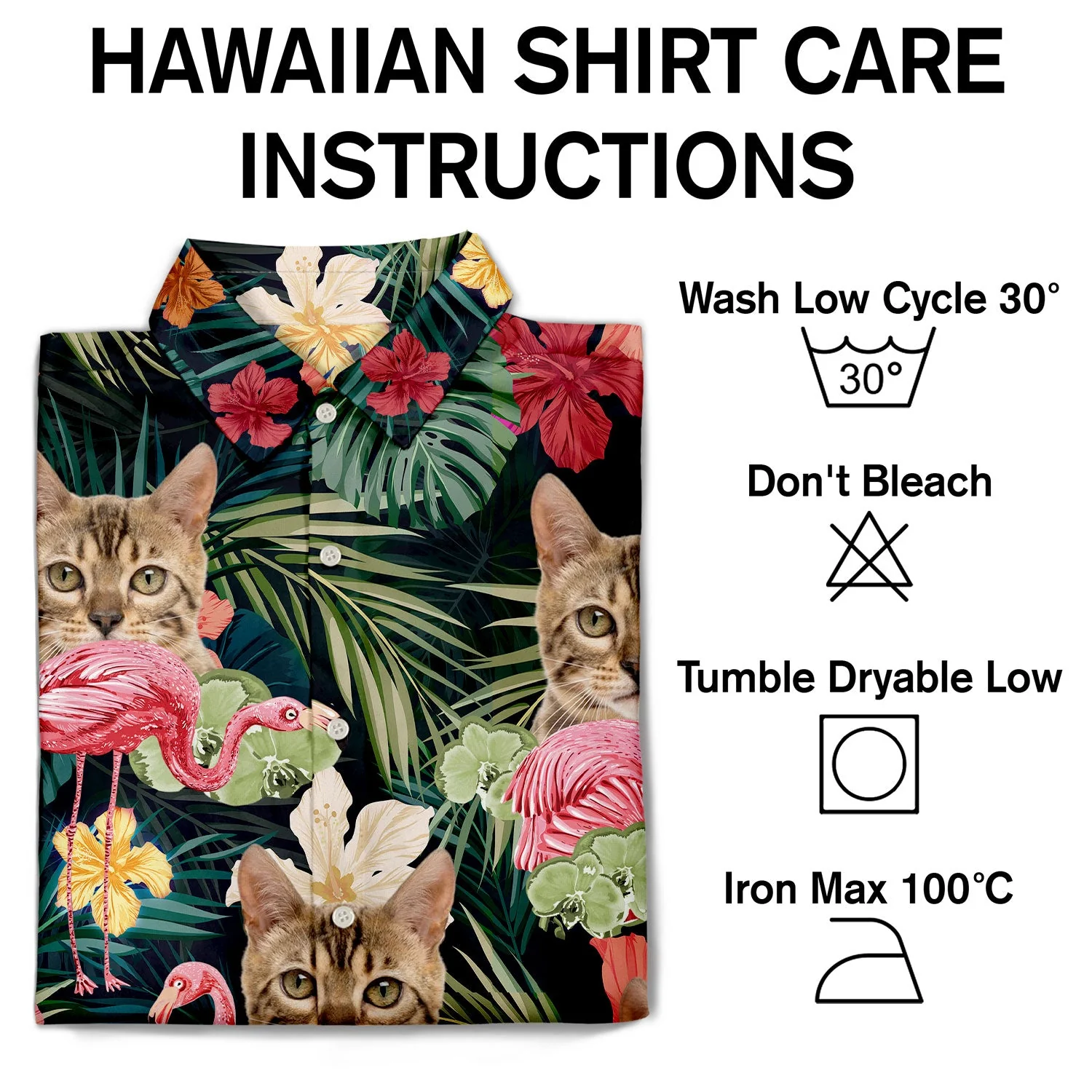 Custom Photo Funny Family Pet Face Flamingo - Gift For Men, Dog And Cat Lovers - Personalized Custom Hawaiian Shirt - Image 5